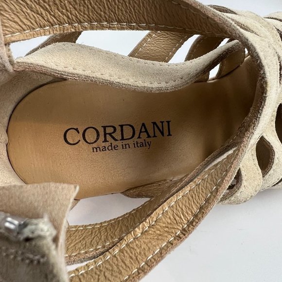 Cordani Made in Italy Electra Wedge Suede Cage Platform Sandal - Picture 9 of 16
